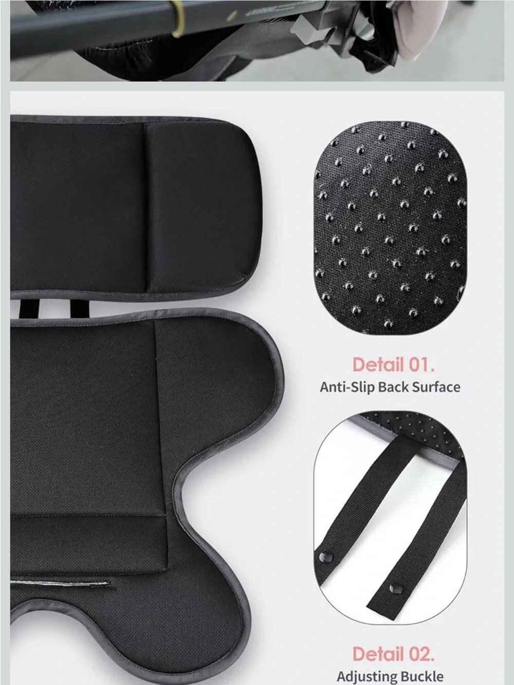 Baby Head & Body Support Cushion - Black